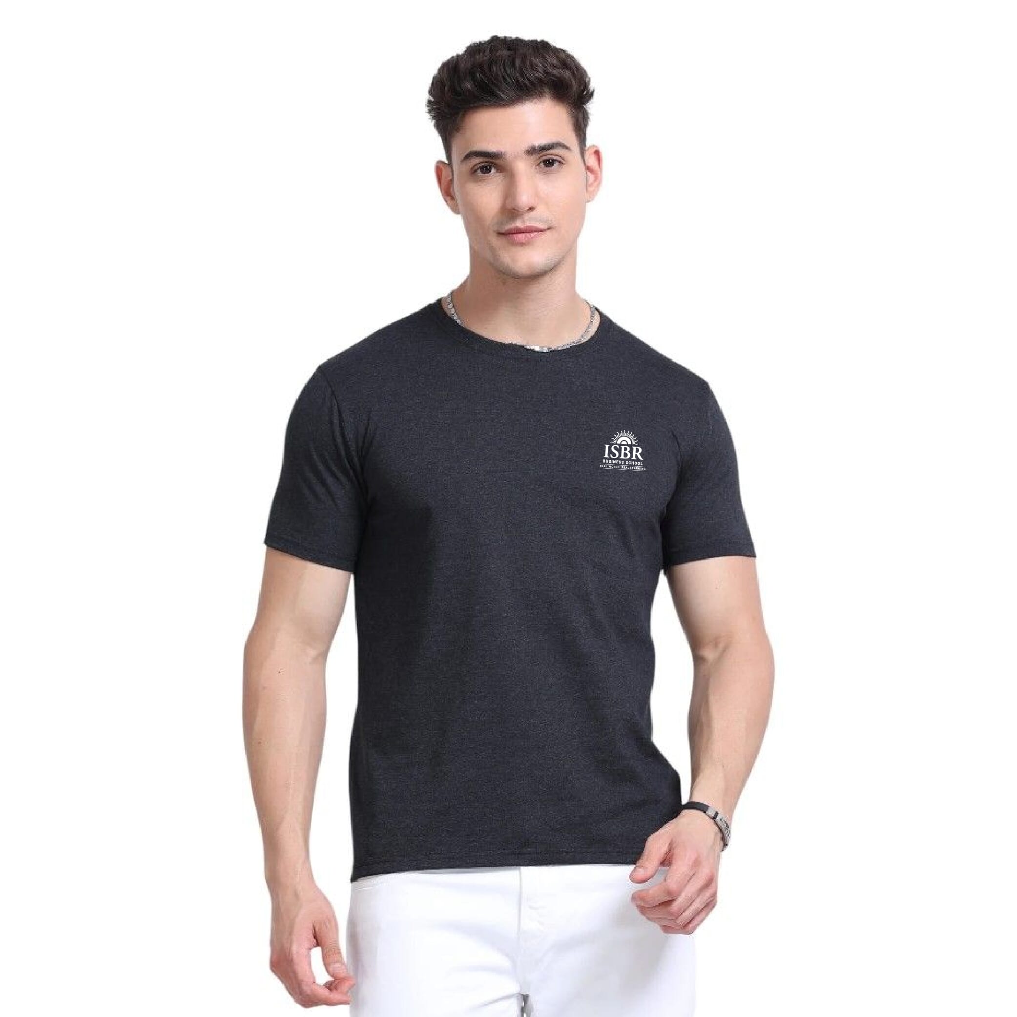 Greys&Blues Men's Eco Blend Round Neck T-Shirt- Dark Grey